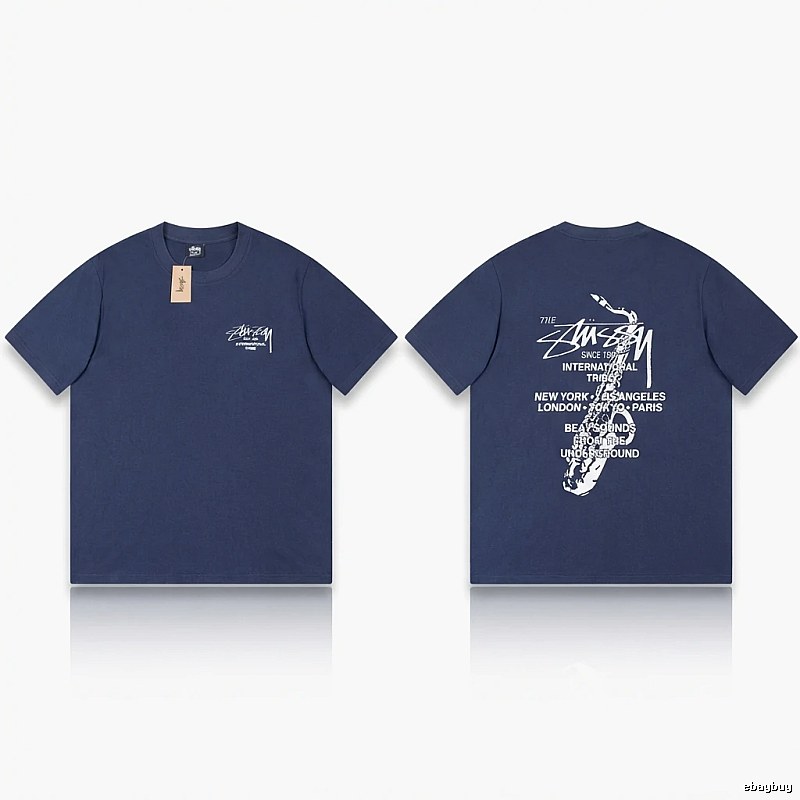 Stussy International Tribal Style Navy Blue T-shirt