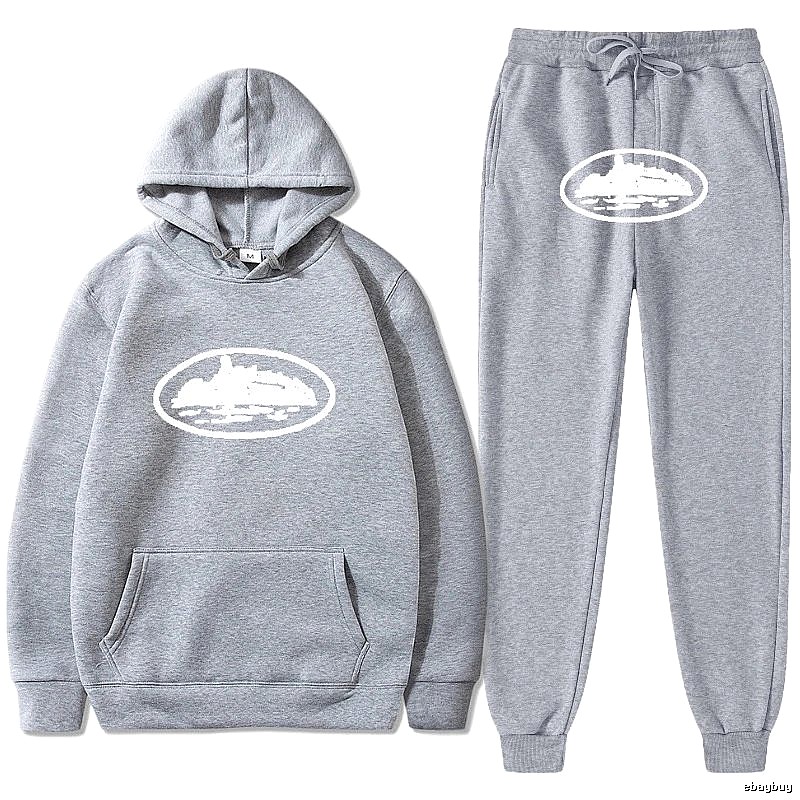 Stussy Light Gray Tracksuit Set Layered Outfit Logo