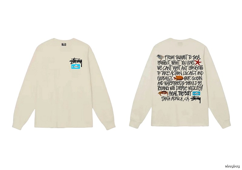 Stussy Marine Conservation Style Off-White Long-Sleeve
