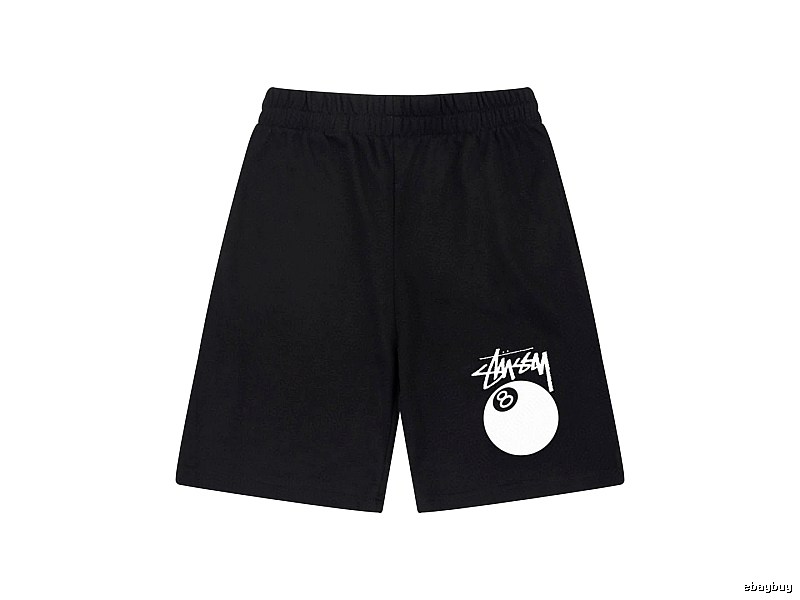 Stussy No.8 Ball Trend Brand Black Shorts