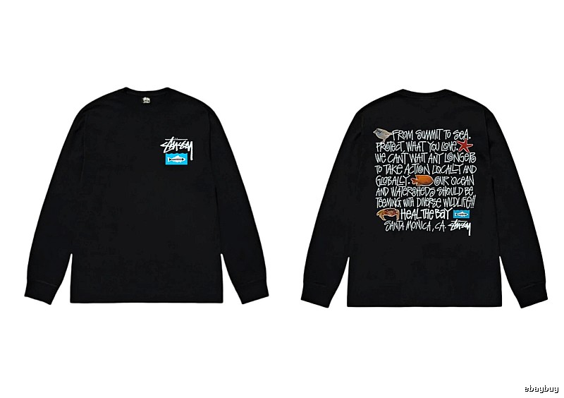 Stussy Ocean Style Black Long-sleeve