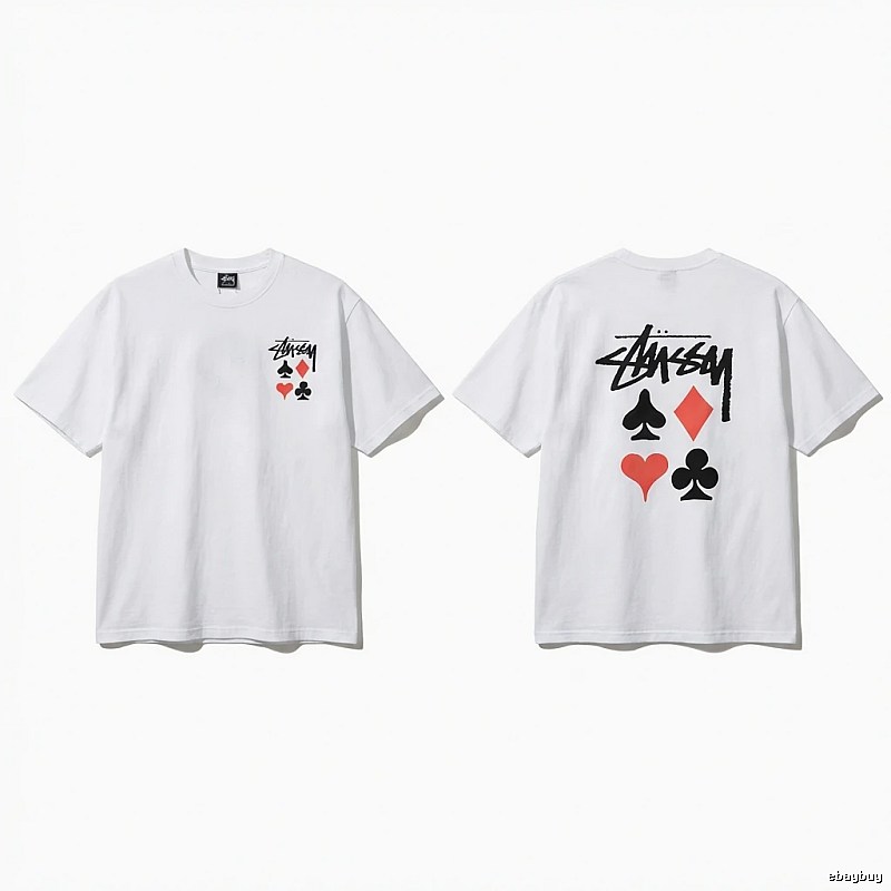 Stussy Playing Card Style White T-Shirt