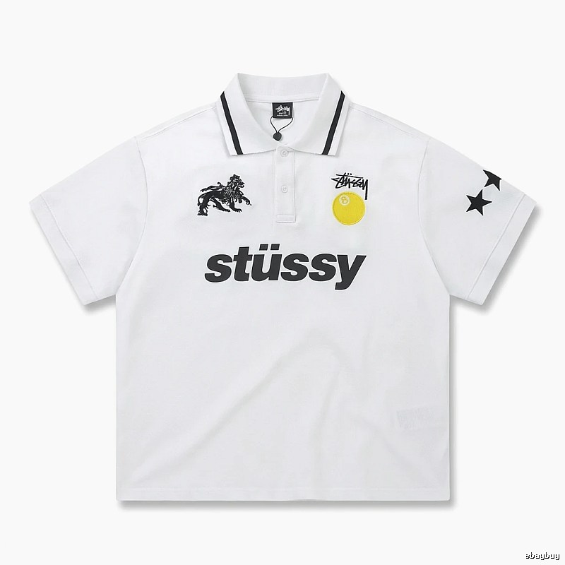 Stussy printed casual white shirt