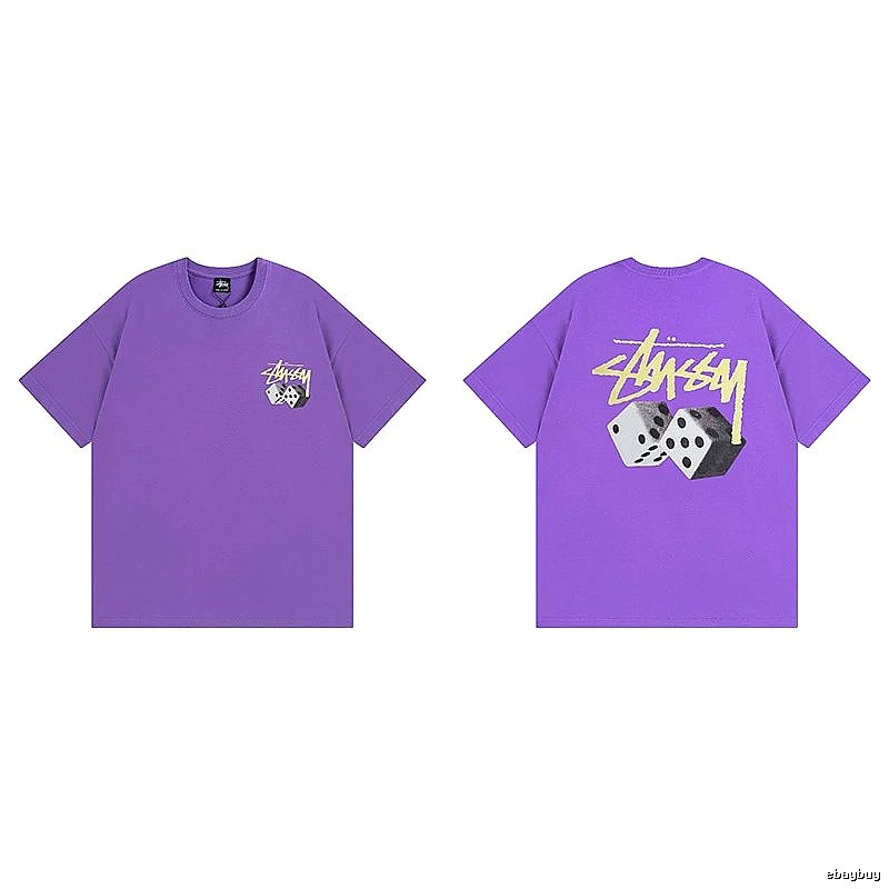 Stussy Purple Spider Graphic T-Shirt Campus Look Logo