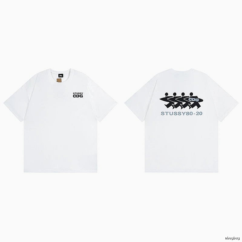 Stussy White Spider Graphic T-Shirt Clean Colorway Logo