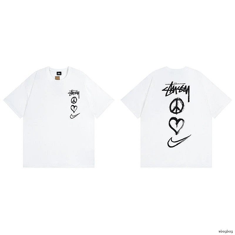 Stussy White Spider Graphic T-Shirt Logo Detail