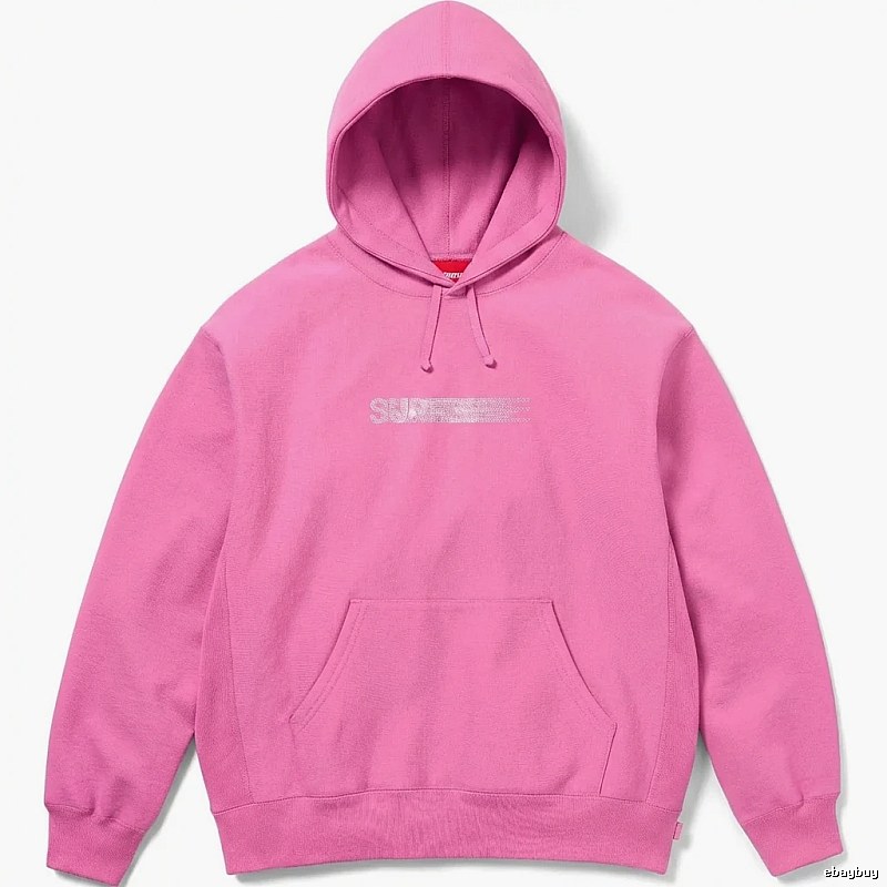 Supreme basic style simple pink hoodie