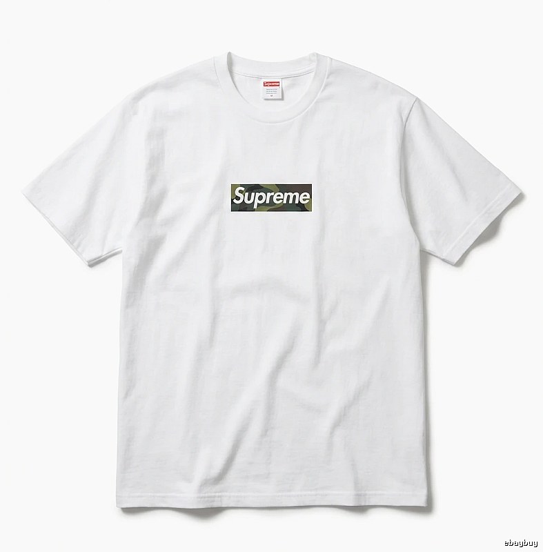 Supreme camouflage style white T-shirt