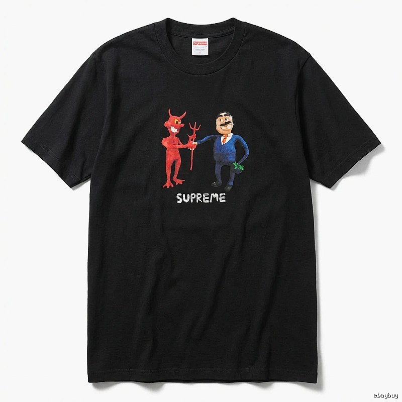 Supreme Cartoon Style Black T-shirt