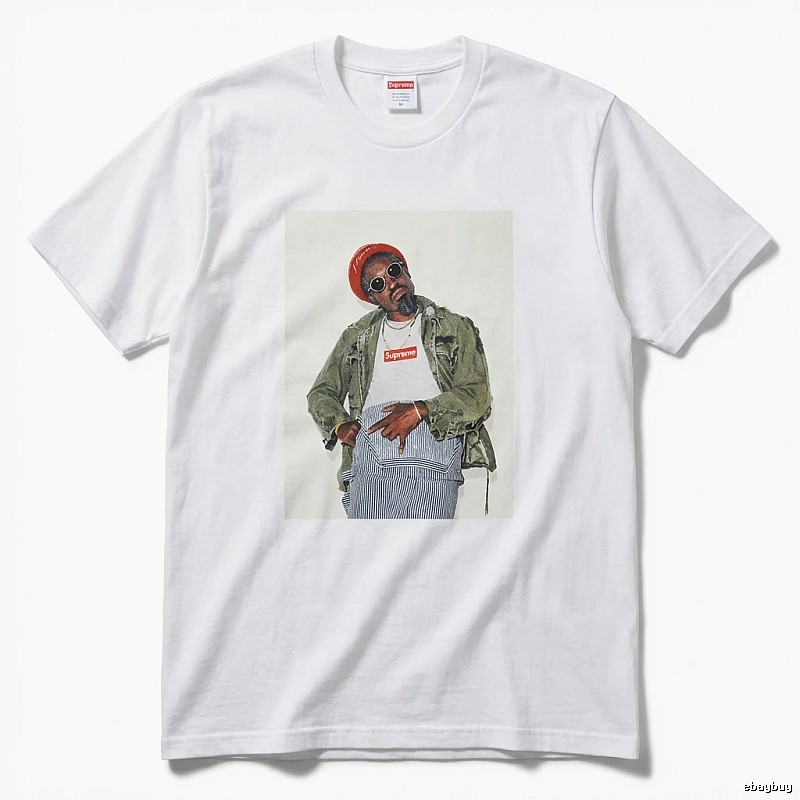 Supreme character print style white T-shirt