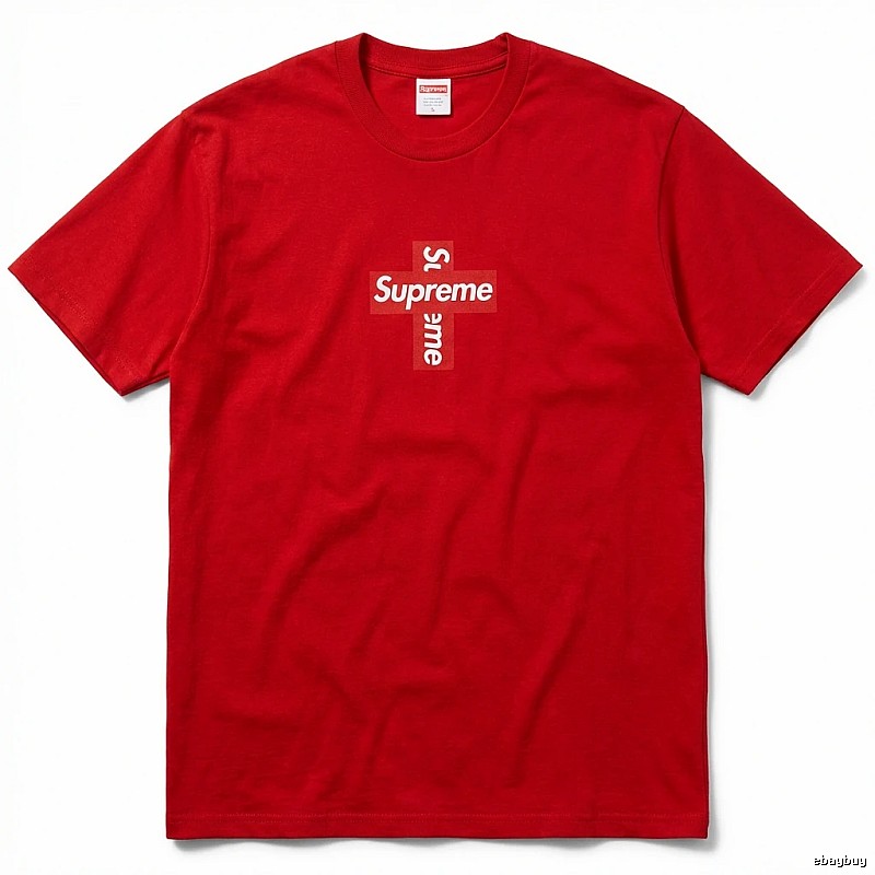 Supreme Cross Simple Style Red Clothes