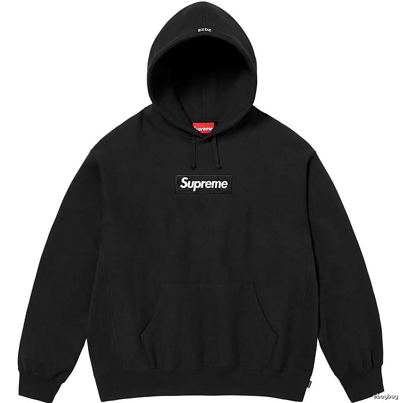 Supreme Logo Detail Logo hoodie Gray Red Oversized with Relaxed Feel