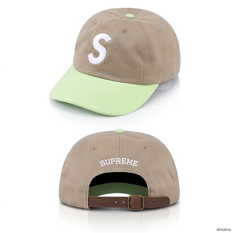 Supreme minimalist style gray-green hat