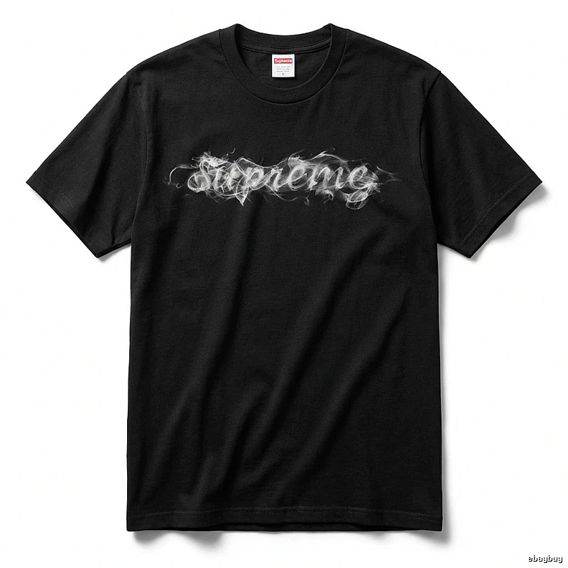 Supreme Smoke Style Black T-shirt