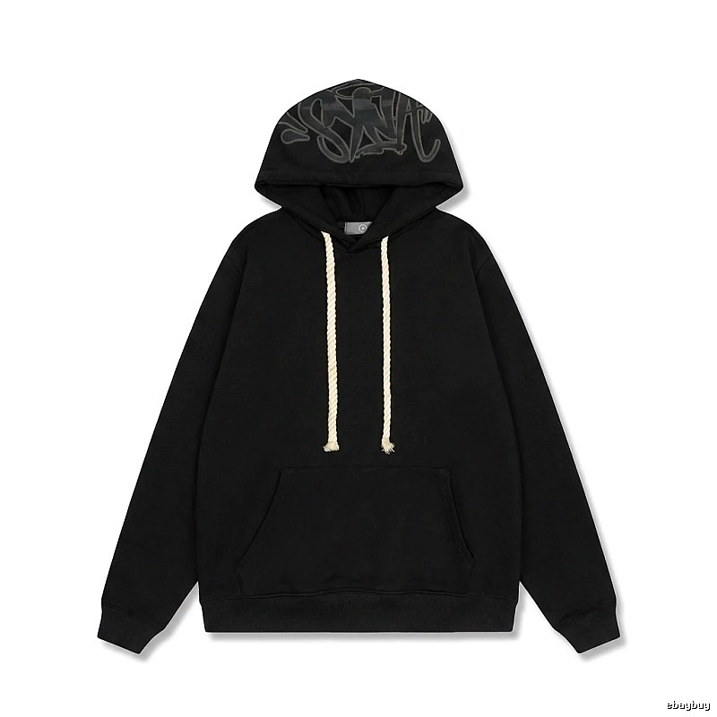 SynaWorld graffiti-style black hoodie