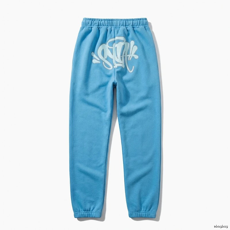 SynaWorld graffiti-style light blue sweatpants