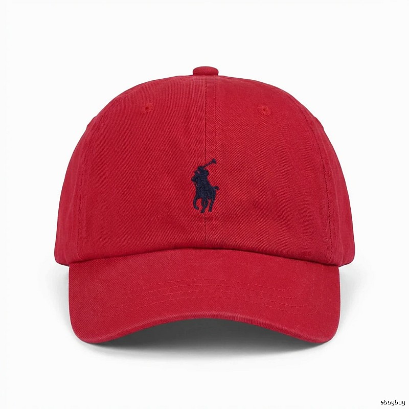 The classic and simple style red hat of Ralph Lauren