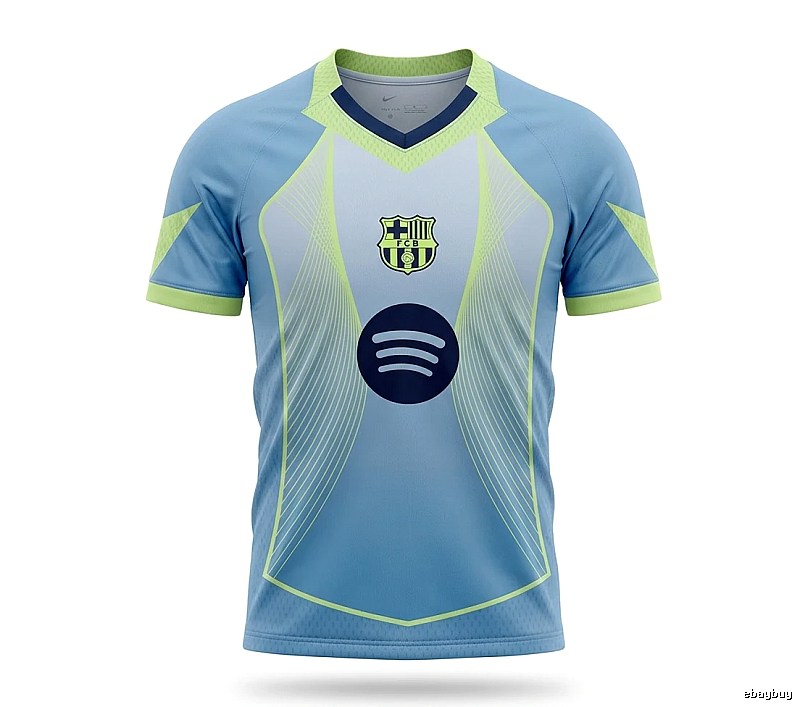 Tokyo Ghoul Barcelona trendy brand gray-blue-yellow jersey
