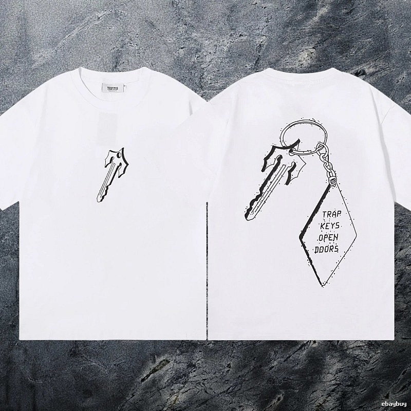 Trapstar Casual Keys graphic T-shirt Black White Key for Streetwear Looks