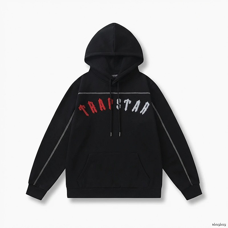 Trapstar letter-style black hoodie