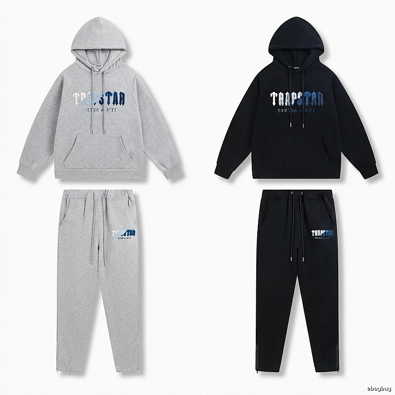 Trapstar Letter Trendy Brand Suit (Grey/Black)