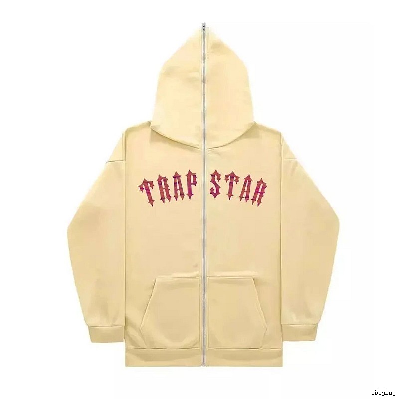 Trapstar Resort Graphic zip hoodie Black Zip Pink for Travel Looks