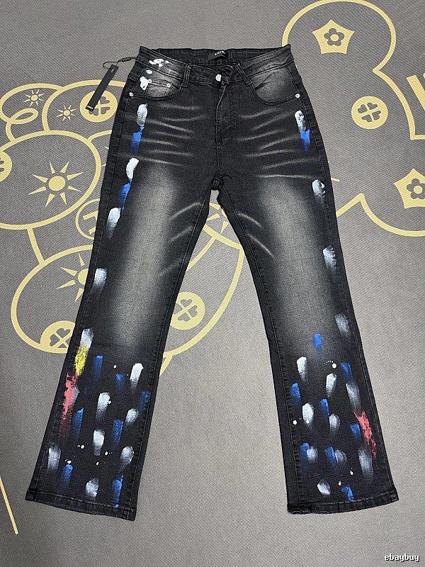 Travel Black Paint-Splatter Jeans