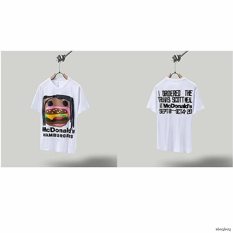 Travis Scott x McDonald's Co-branded Street Style White T-shirt