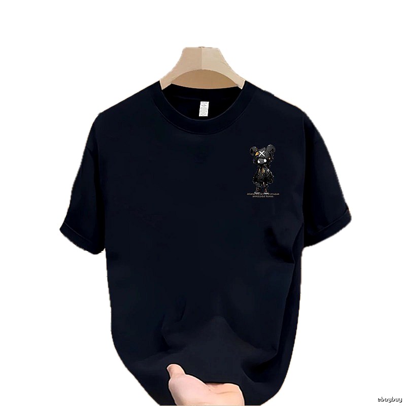 Trendy Brand Gloomy Bear Printed Street Style Navy Blue T-shirt