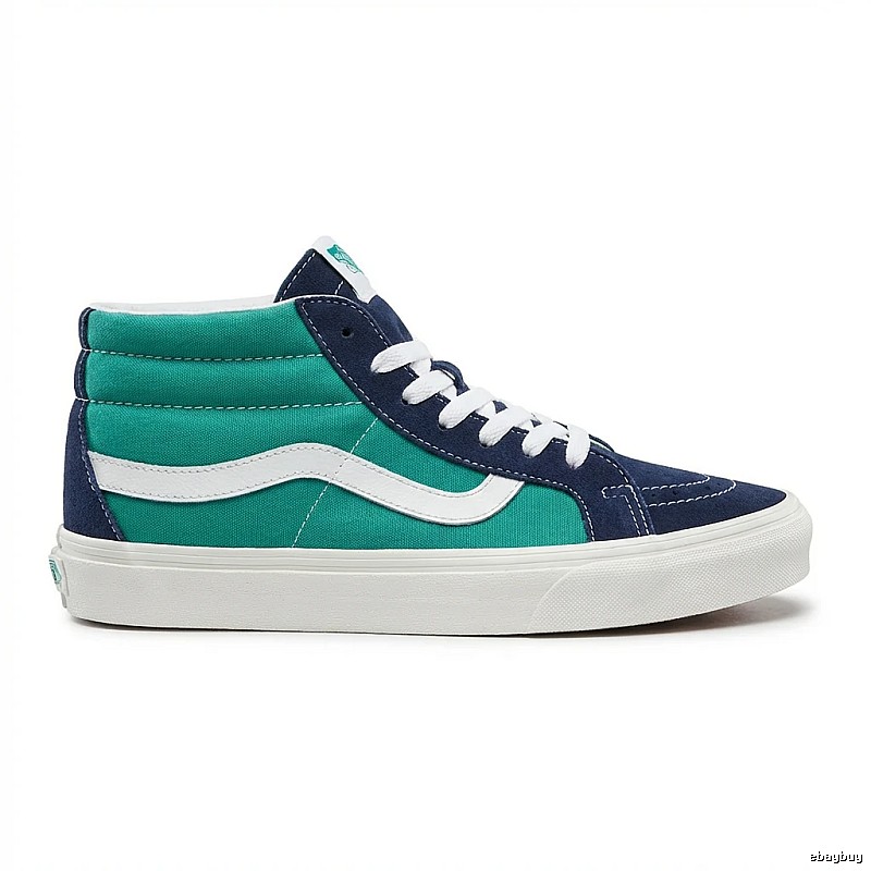 Vans high-top retro style blue-green shoes