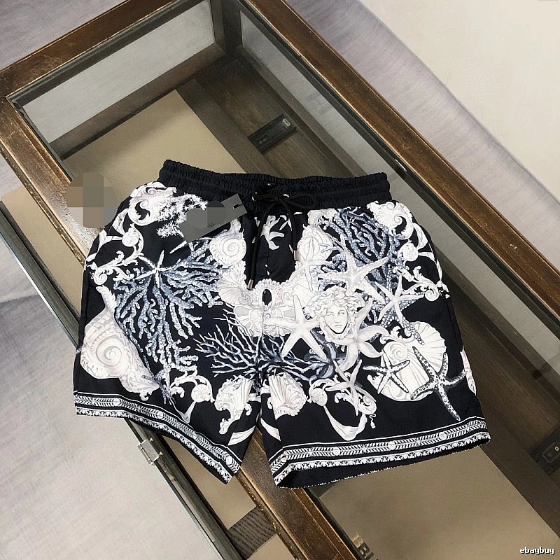 Versace Medusa Luxury Style Black and White Shorts
