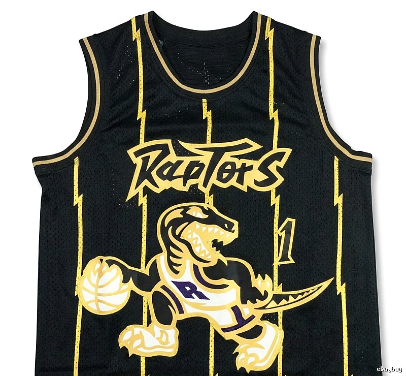 Vince Carter Raptors black and gold trendy brand vest