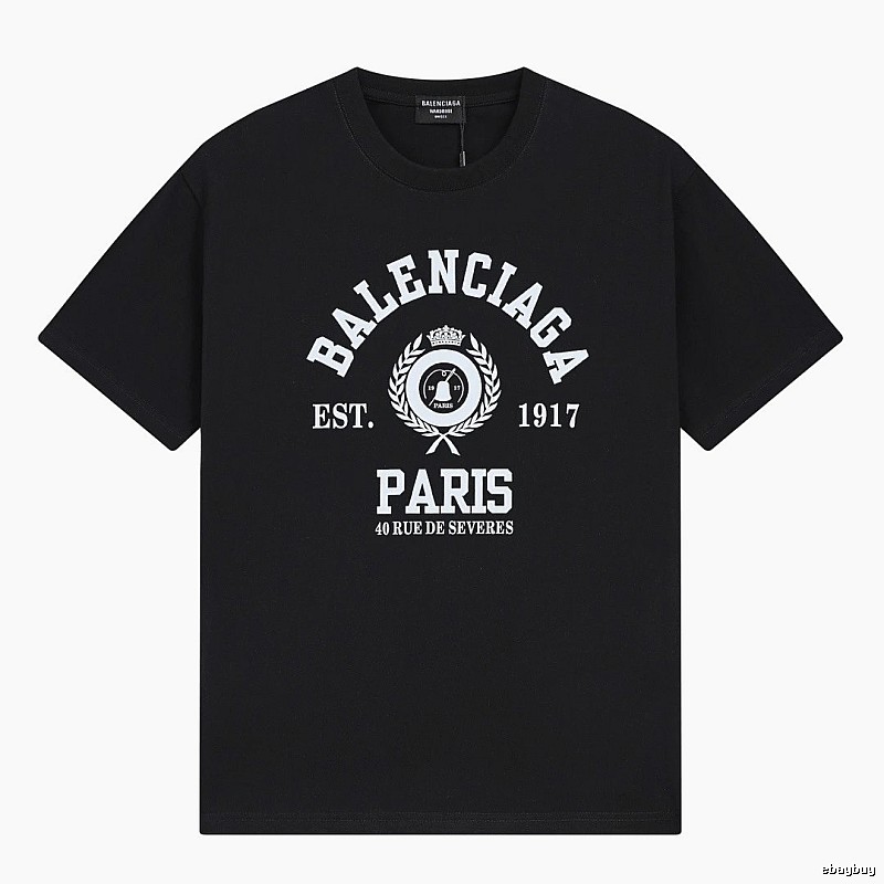 Vintage black short-sleeve T-shirt of Balenciaga