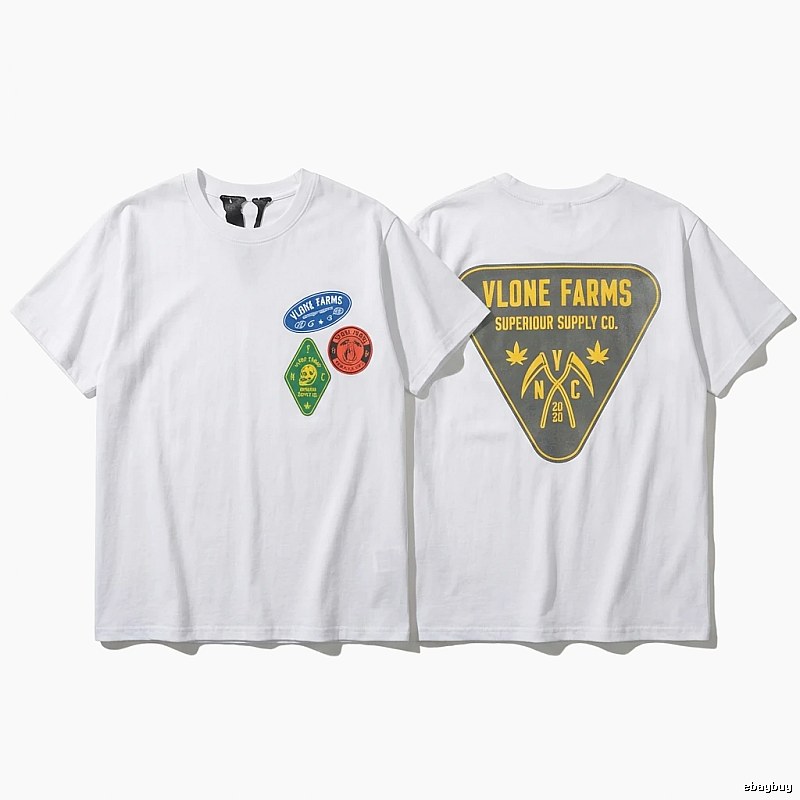 Vlone Farms series trendy white T-shirt