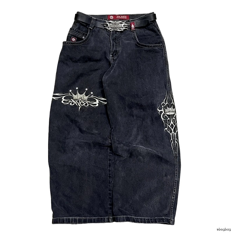 Y2K Crown Black Denim